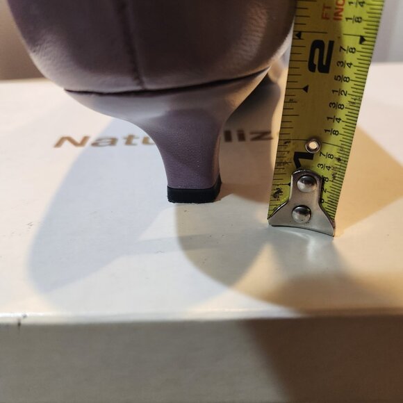 Naturalizer Railey Purple Leather Kitten Low Heel Pump Shoe Bow Women's Size 9.5 - Picture 8 of 10